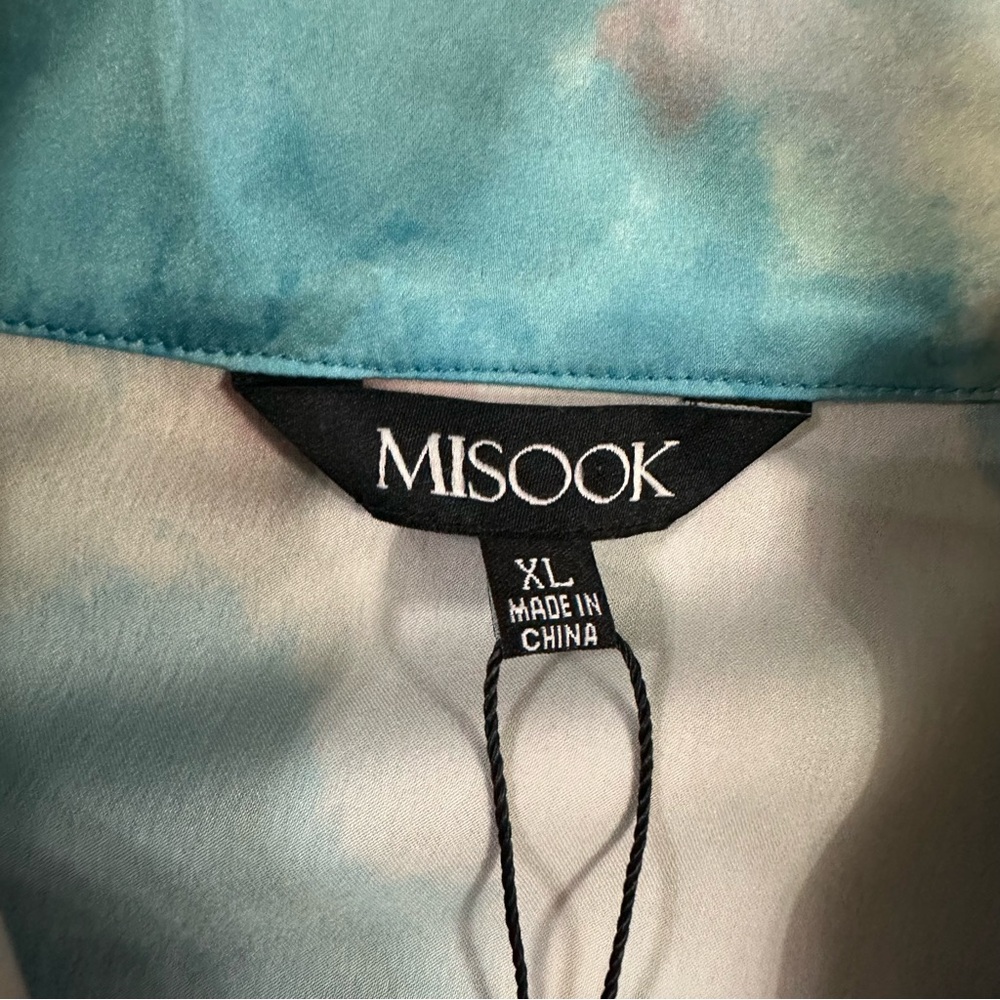 NWT Misook Watercolor Side Tie Crepe Tailored Jacket Size XL - Picture 5 of 9